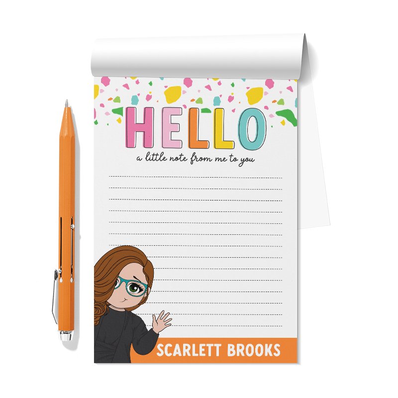 Terrazzo Personalized Notepad Set of 2 - ohsopaper