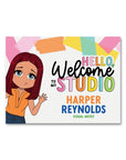 Washi Tape Personalized Canvas Welcome Sign - ohsopaper