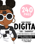 Zoe Swamped - Mini Friend® Digital Stickers - ohsopaper